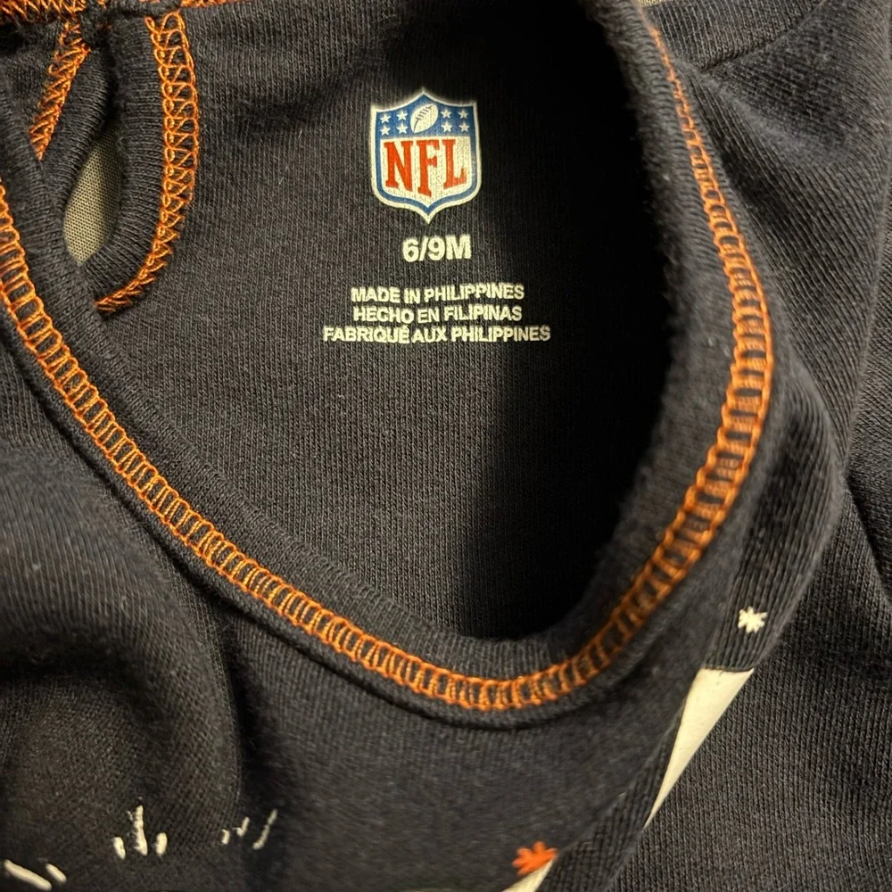 NFL Chicago‎ Bears Navy Onesie with Orange Stitching